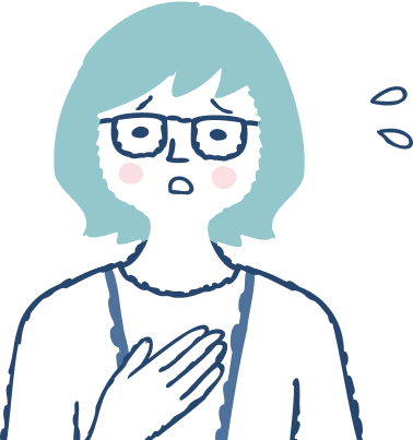 悩んでいる女性のイラスト